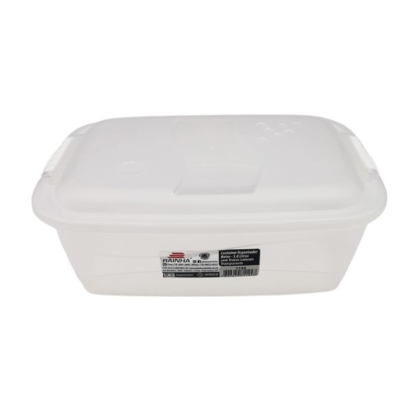 Imagen de Caja organizadora de plástico con tapa 3L, transparente