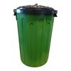 Imagen de Papelera de plástico con tapa 40L, varios colores