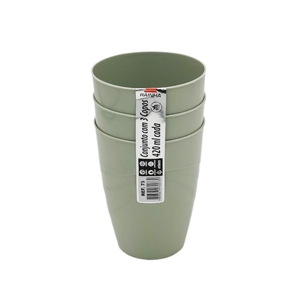 Imagen de Vaso de plástico x3, 420ml, varios colores