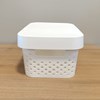 Imagen de Caja organizadora de plástico con tapa calada 4.5L, BLANCO