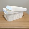 Imagen de Caja organizadora de plástico con tapa calada 4.5L, BLANCO