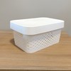 Imagen de Caja organizadora de plástico con tapa calada 4.5L, BLANCO