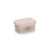 Imagen de Caja organizadora de plástico con tapa calada, 4,5L, BEIGE