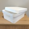 Imagen de Caja organizadora de plástico con tapa calada 11L,  BLANCO