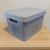 Imagen de Caja organizadora de plástico con tapa calada 17L, GRIS