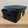 Imagen de Caja organizadora de plástico con tapa calada 11L, NEGRO