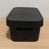 Imagen de Caja organizadora de plástico con tapa calada,, NEGRO