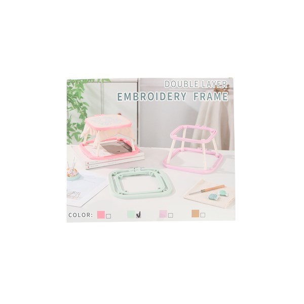 Imagen de Bastidor para bordado de plástico con soporte, en caja varios colores