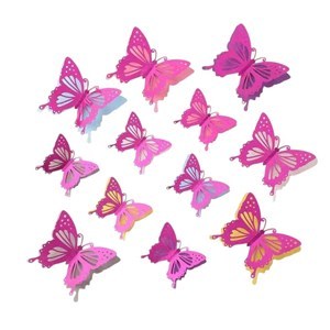 Imagen de Adorno de mesa x12, mariposa, en bolsa