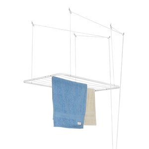 Imagen de Tendedero de ropa colgante de techo, de acero pintado, BLANCO Maxeb