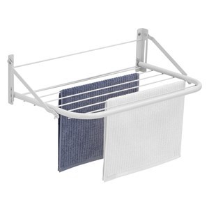 Imagen de Tendedero de ropa de pared, rebatible de acero pintado, BLANCO Maxeb