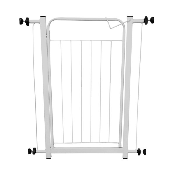 Imagen de Valla de seguridad para puertas y escaleras, de acero pintado, para amurar BLANCO Maxeb