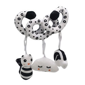 Imagen de Sonajero peluche tirabuzón, espiral de cuna o cochecito, en cartón