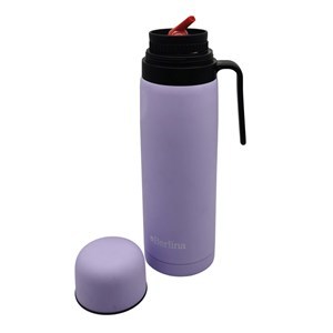 Imagen de Termo 1L media asa color VIOLETA, pico cebador, base antideslizante, Berlina