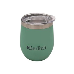 Imagen de Mate con tapa 220ml Berlina VERDE, doble pared de acero inoxidable, en caja