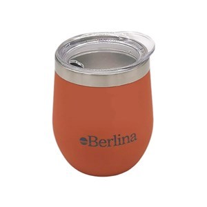 Imagen de Mate con tapa 220ml Berlina ANARANJADO, doble pared de acero inoxidable, en caja