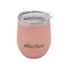 Imagen de Mate con tapa 220ml Berlina ROSADO, doble pared de acero inoxidable, en caja