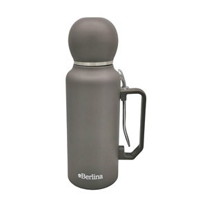 Imagen de Termo 1L asa con mate tapa 160ml, base antideslizante, Berlina GRIS