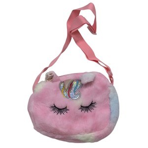 Imagen de Cartera infantil, de peluche unicornio, PACK x12 varios modelos