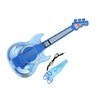 Imagen de Micrófono con pie, guitarra con luz y sonido, MP3 3AA, AZUL en caja