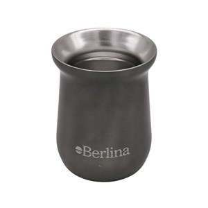 Imagen de Mate alto 260ml Berlina GRIS, doble pared de acero inoxidable, en caja