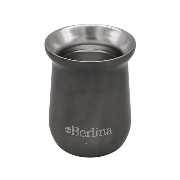Imagen de Mate alto 260ml Berlina GRIS, doble pared de acero inoxidable, en caja