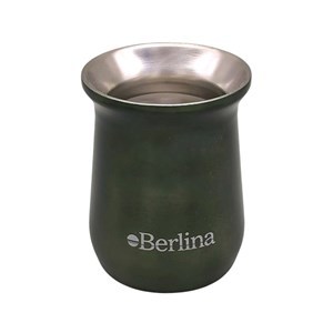 Imagen de Mate alto 260ml Berlina VERDE, doble pared de acero inoxidable, en caja