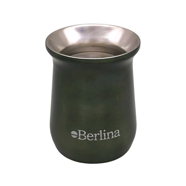 Imagen de Mate alto 260ml Berlina VERDE, doble pared de acero inoxidable, en caja