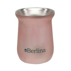 Imagen de Mate alto 260ml Berlina ROSADO, doble pared de acero inoxidable, en caja