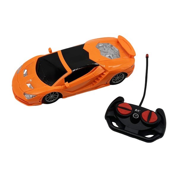 Imagen de Auto a control remoto, con luz, 4+2AA, en caja 2 colores