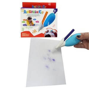 Imagen de Aerógrafo con 12 marcadores, 8 plantillas y stickers, en caja