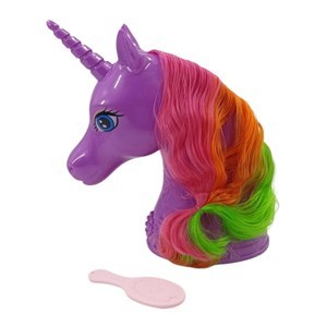 Imagen de Caballo unicornio cabeza para peinar, con cepillo en caja