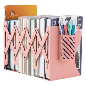 Imagen de Sujeta libro de metal extensible, con portalápices, en bolsa varios colores