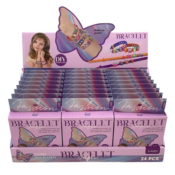 Imagen de Cuentas de plástico, para armar pulseras, en caja CAJA x24