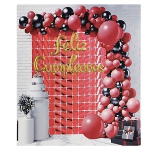 Imagen de Globos surtidos x64 con cartel feliz cumpleaños, varios colores