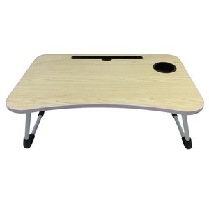 Imagen de Mesa bandeja escritorio plegable para laptops, símil madera con apoya vasos, varios colores