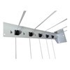 Imagen de Tendedero de ropa colgante de techo y pared, 5 varillas con poleas independientes, de acero pintado, BLANCO Maxeb