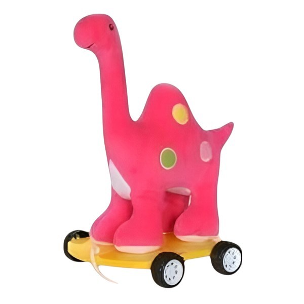 Imagen de Arrastre dinosaurio de peluche, en caja varios colores