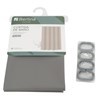 Imagen de Cortina de baño con 12 aros de plástico, de PEVA, Gris, Berlina home, en bolsa