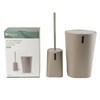Imagen de Cepillo para WC con papelera, de plástico, BEIGE, Berlina Home, en caja