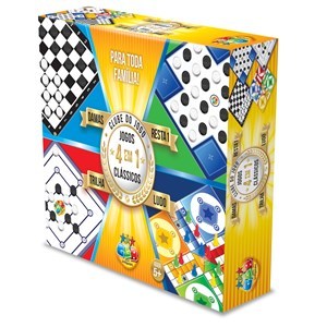 Imagen de Juego de mesa, 4en1, ludo, damas, trilha, resta 1, en caja
