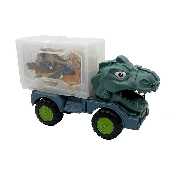 Imagen de Camión a fricción, 2 autos dinosaurios, en bolsa