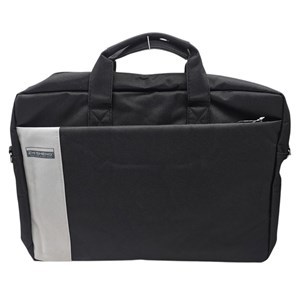 Imagen de Bolso para computadora 15" de poliéster con asas y correa, enganche para valija, bolsillo frontal 2 colores