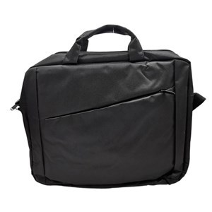 Imagen de Bolso para computadora 15" de poliéster con asas y correa, enganche para valija, bolsillo frontal, en bolsa