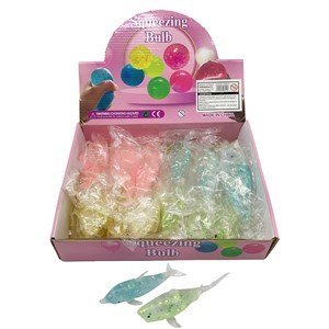 Imagen de Amansaloco con gel, peces con brillantina, CAJA x12, varios colores