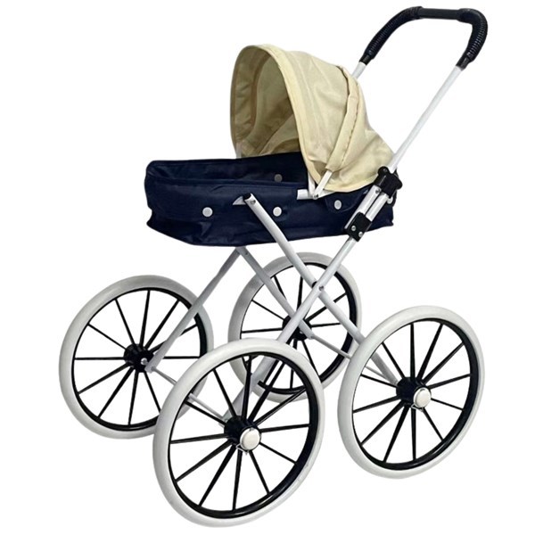Imagen de Coche para muñeca, de metal, cuna con techo, en bolsa