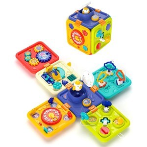Imagen de Didáctico cubo de encastre múltiples actividades, en caja