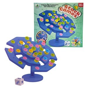 Imagen de Juego de mesa, equilibrio, pines de colores en caja