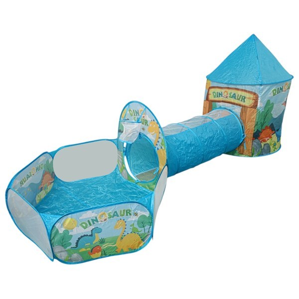 Imagen de Casita carpa para niños CELESTE, con túnel y pelotero, en bolsa