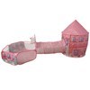 Imagen de Casita carpa para niños ROSADO, con túnel y pelotero, en bolsa